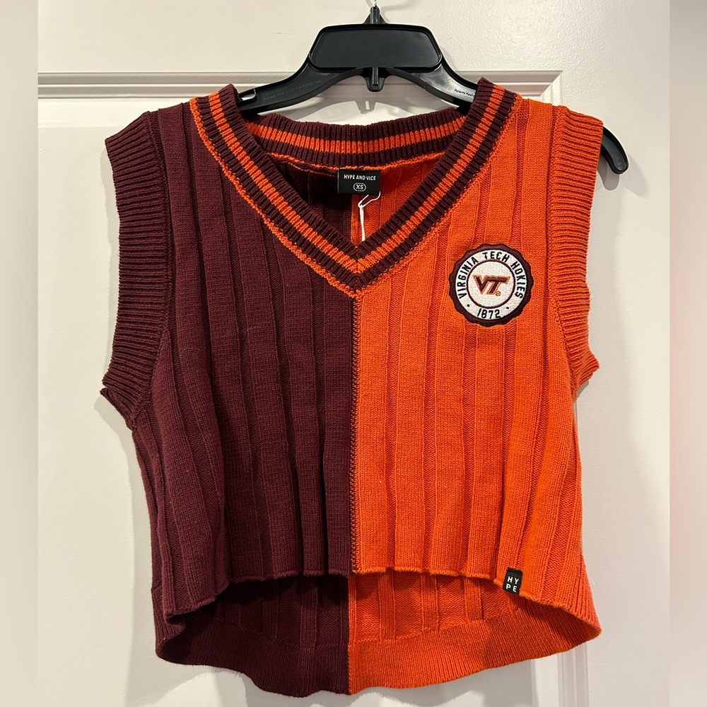 Hype And Vice Virginia Tech Two Panel sweater vest